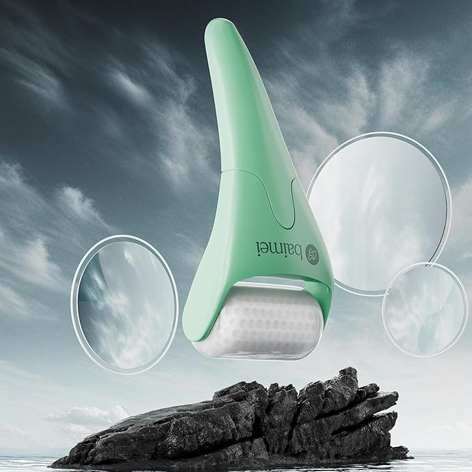 BAIMEI IcyMe Cryotherapy Ice Roller and Gua Sha Facial Tools Reduces Puffiness Migraine Pain Relief, Skin Care Tools for Face Massager Self Care Gift for Men Women - Green-Velvo Beauty