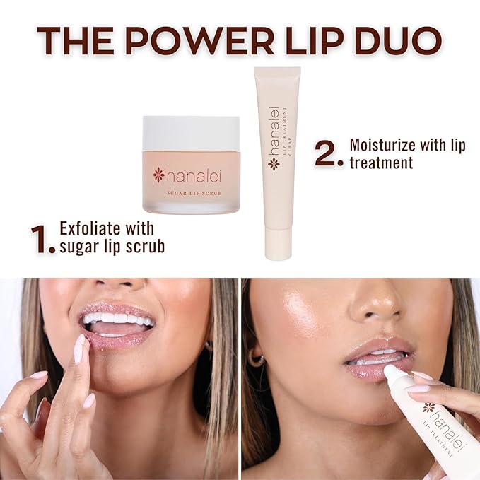 Hanalei Lip Treatment for Dry, Chapped Lips – Intensive Overnight Moisturizer with Kukui Oil, Shea Butter & Grapeseed Oil – Hydrating Balm for Healing Cracks – Clear Tint, Full-Size 15g – Cruelty-Free-Velvo Beauty