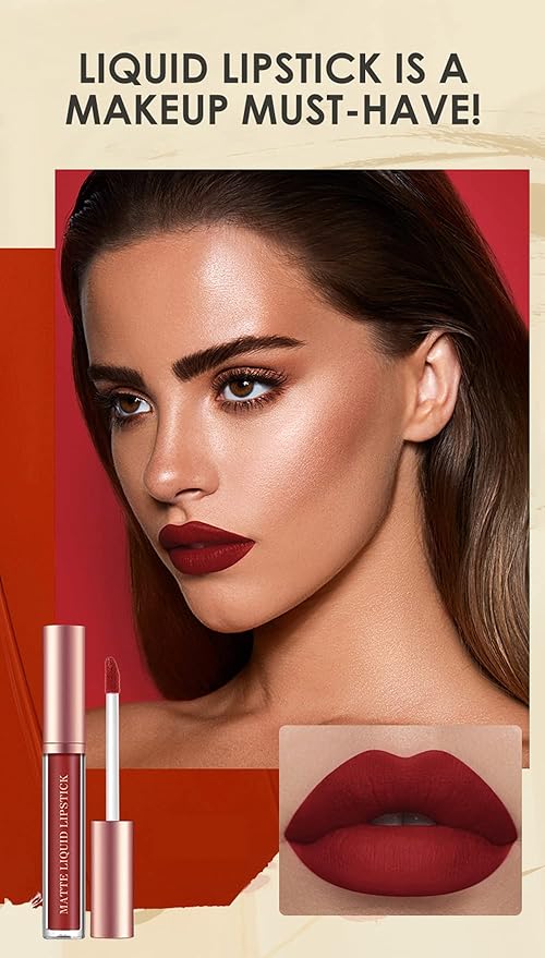 BestLand 12Pcs Matte Liquid Lipstick + Lip Liner Pens Set, One Step Lips Makeup Sets Pigment Velvety Nude Lip Stain Waterproof Long Wear Lip Gloss Make up Gift Set (Set B)-Velvo Beauty