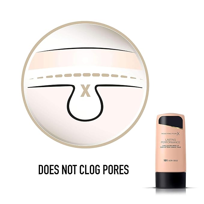 Max Factor Lasting Performance Long Lasting Foundation 101 Ivory Beige-Velvo Beauty