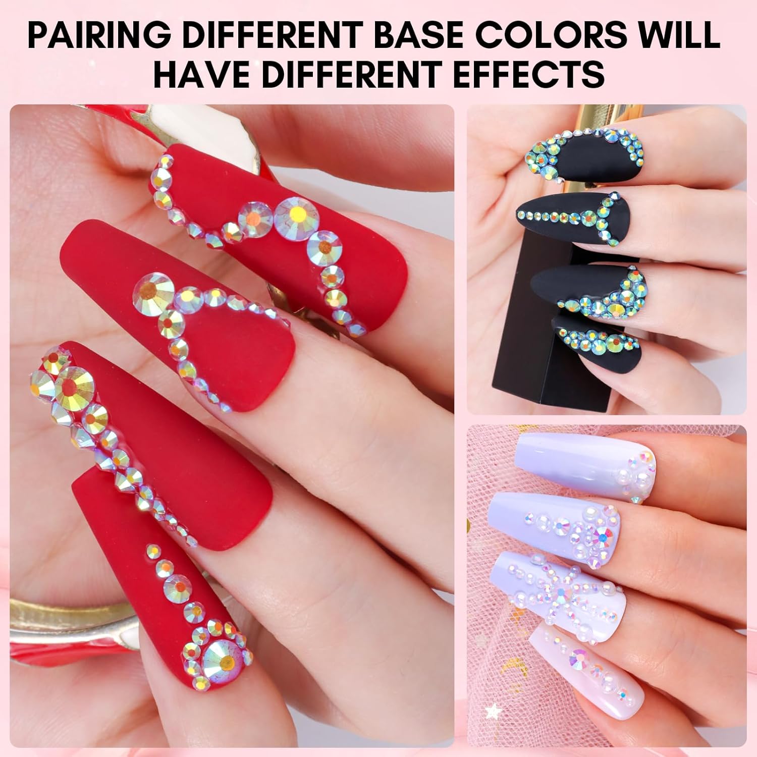 Makartt AB Rhinestones Gel Nail Glue for Gems, 8ML with Half-Round Pearl & Rhinestone Picker Tweezers, Strong Adhesive for Nail Gems, Diamond Art & Nail Charms Decoration-Velvo Beauty