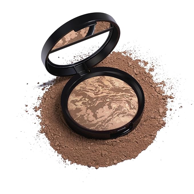 Baked Powder Foundation Makeup, Brighten Color Correcting Foundation Make up, Foundation for Mature Skin, Face Powder for Women, Full Coverage, Natural Finish & Easy to Use #02-Velvo Beauty