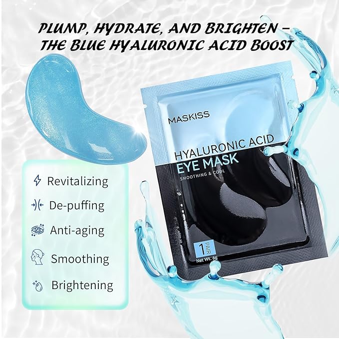 Under Eye Patches (50 Pairs), Hyaluronic Acid Eye Masks for Dark Circles Puffy Eyes Undereye Bags, Collagen Eye Patches for Wrinkles and Hydrate, Skin Care Gift for Her-Velvo Beauty