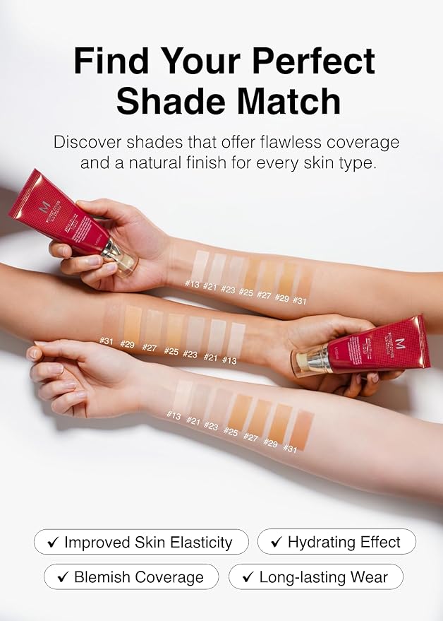 MISSHA M Perfect Cover BB Cream No.13 Bright Beige - Fair with Cool Undertone SPF 42 PA +++ 1.69 Fl Oz - Tinted Moisturizer with SPF-Velvo Beauty