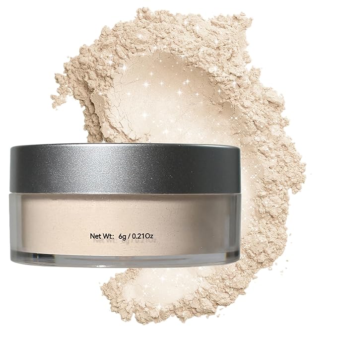 Loose Face Powder Glitter Setting Powder Matte Finishing Powder Shine,Long-lasting,Lightweight,Sets Foundation Makeup-Velvo Beauty