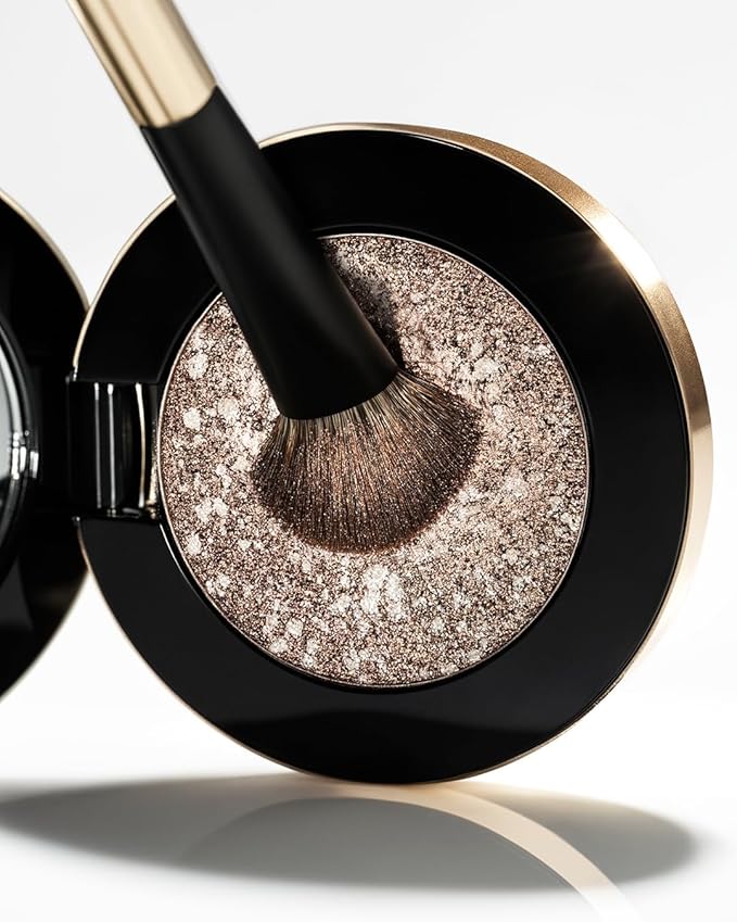 MAKE Beauty Multi-Chromatic Eye Shadow. Metal Reflecting Luminous Foil Finish Creamy, Buildable, Dimensional Long-wear, Crease-proof Powder Eyeshadow, Multichrome Shade - Quartz, Taupe-Velvo Beauty