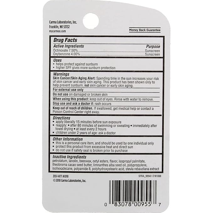 Carmex Click-Stick Moisturizing Lip Balm SPF 15 Cherry 0.15 oz (Pack of 2)-Velvo Beauty