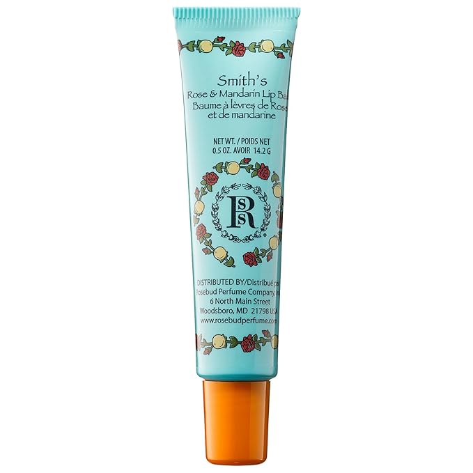 Rosebud Perfume Co. 1678663 Mandarin and Rose Lip Balm Tube 0.5 oz-Velvo Beauty