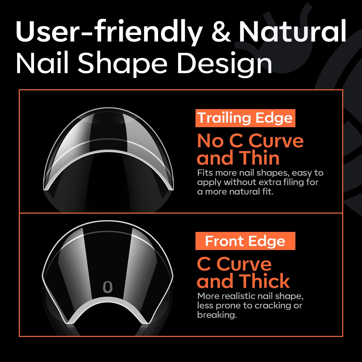 modelones XXL Long Coffin French Nail Tips, 504 PCS No C Curve Half Cover Clear Acrylic Fake Nails Tips Gel Pre-shaped 12 Sizes with Box-Velvo Beauty