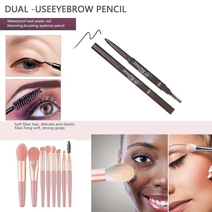 Makeup Sets Teens Makeup Kit for Women Full Kit Make up Kit Makeup Kits for Women Gift Eyeshadow Palette Concealer Palette Lipgloss Foundation Liquid Concealer Makeup Brushes Makeup Powder-Velvo Beauty