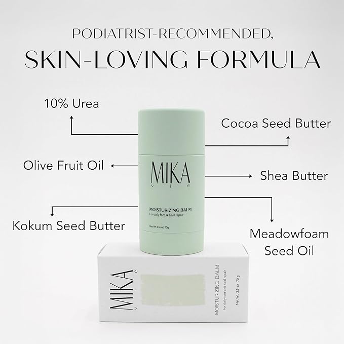 Luxury Moisturizing Foot Balm for Dry Cracked Feet, Urea Cream & Foot Moisturizer, It Softens & Exfoliates Skin and is Paraben and Phthalate Free-Velvo Beauty