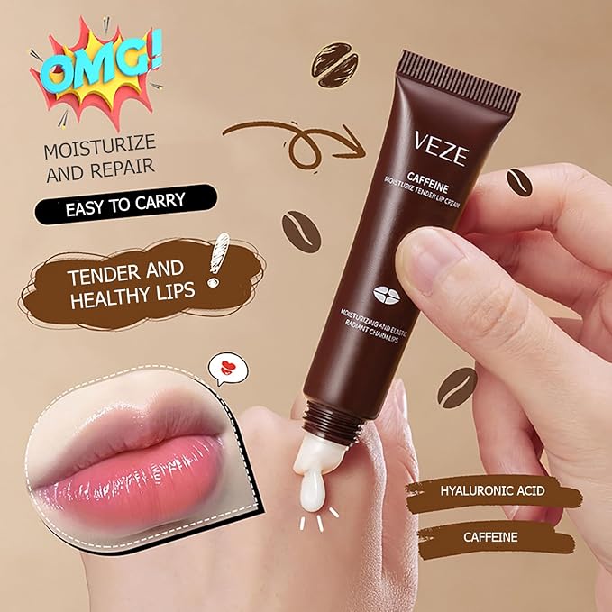 VENZEN Caffeine Moisturizing Tender Lip Cream Elastic Radiant Charm Coffee Lips Care 15g / 0.53oz-Velvo Beauty