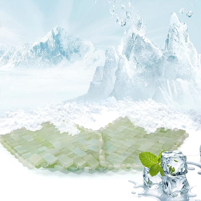 Jade Eye Mask, gemshan 2 Pcs Stone Eye Mask Hot or Cold Use, Green Jade Facial Eye Sleeping Mask-Velvo Beauty