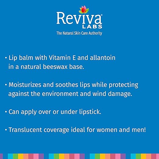 Reviva Labs Vitamin E Stick Balm - Soothing Moisturizer for All Skin Types, Dry Skin Relief, 1/8 oz (3 Pack)-Velvo Beauty