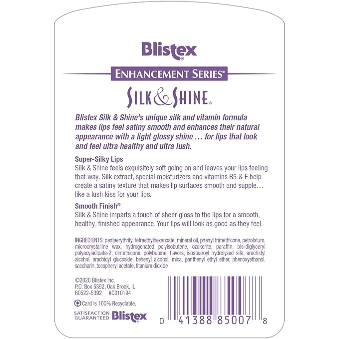 Blistex Silk & Shine Lip Moisturizer 0.13 oz Pack of 4-Velvo Beauty