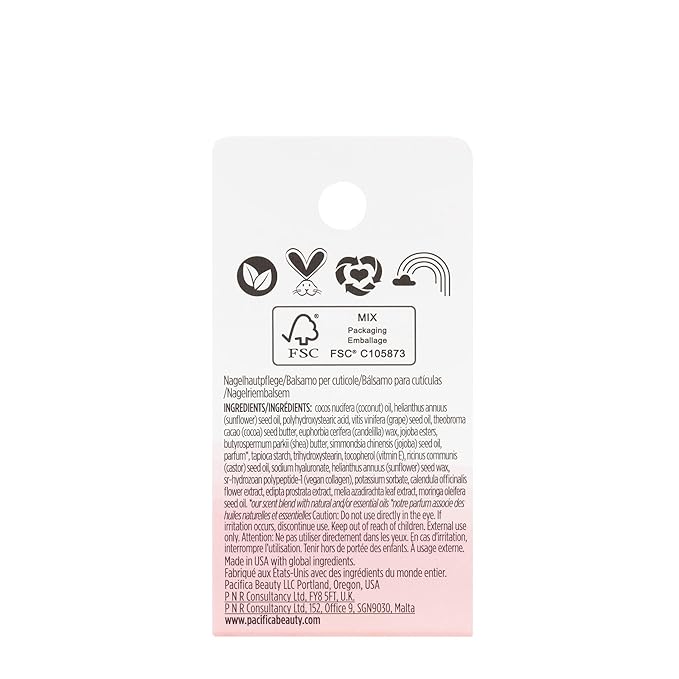 Pacifica Beauty Vegan Collagen Cuticle Balm, Bath and Body, Nail Care, Nail Repair for Dry Damaged Nails, Cuticle Cream, Cuticle Care, Nail Treatment, Skin Care, Body Care, 0.3 fl oz (1 Count)-Velvo Beauty