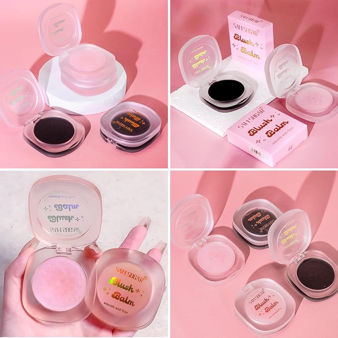 Cream Blush Makeup, Natural Pink/Black Glossy Face Blusher, Color Changing Cream Blush for Cheek and Lip Tint, Blendable Formula, Matte and Dewy Finish Lightweight Blush Makeup (Black, One)-Velvo Beauty