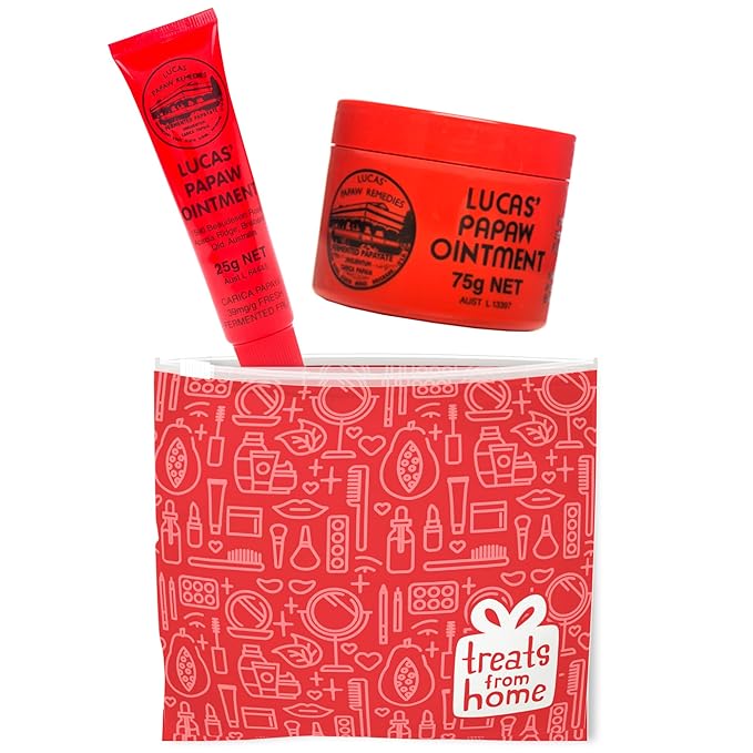 Lucas Pawpaw Lip Ointment, Lucas Pawpaw Cream, Lucas Pawpaw Ointment for Lips & Dry Skin - Unique All Skin Types, All Gender- Any Season Gift Pack with 75g and 15gr Pawpaw Balm-Velvo Beauty