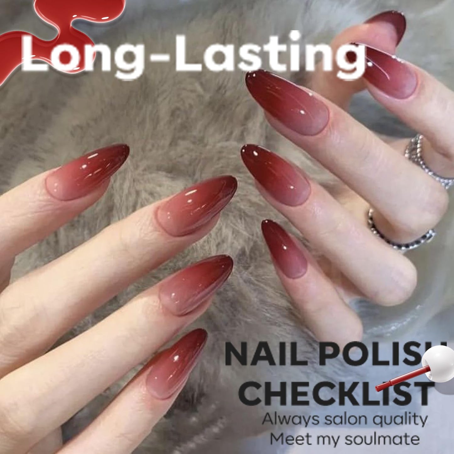 modelones Jelly Red Nail Polish, Sheer Dark Red Clear Translucent Semi-Transparent 15 ml Quick Dry Nail Lacquer Strengthener Long Last Finger Toe Nail Art DIY Manicure Gift for Women Girls 0.5 Fl Oz-Velvo Beauty