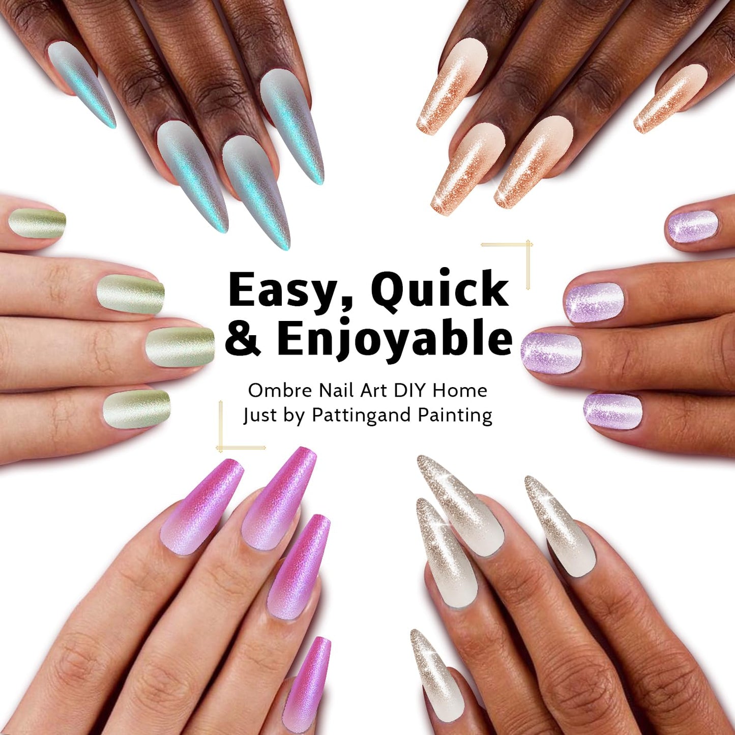 Sponge Pat Paint Nail Gel, Ombre Nails Gradient Gel Nail Blush Blooming Aura Nails Drawing Stripper Floral Painting DIY Nail Art, No Wipe, UV/LED Curing (16 Colors E)-Velvo Beauty