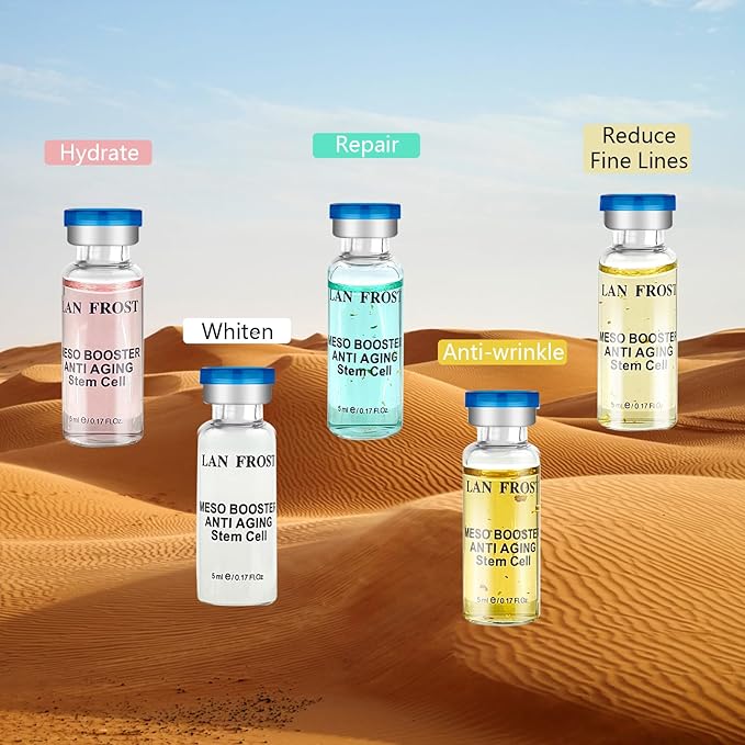 BB Facial Glow Kit Hyaluronic Acid Essence Skin Care Combination 0.17oz Hyaluronic Acid Ampoule and Essence Foundation 10 Vials Facial Serum Skin Therapy Kit-Velvo Beauty