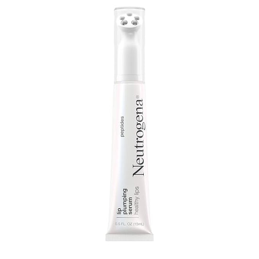 Neutrogena Healthy Lips Plumping Serum, Lip Enhancer with Peptides Nourishes and Promotes the Appearance of Naturally Fuller and Plumper-Looking Lips, 0.5 fl. oz-Velvo Beauty