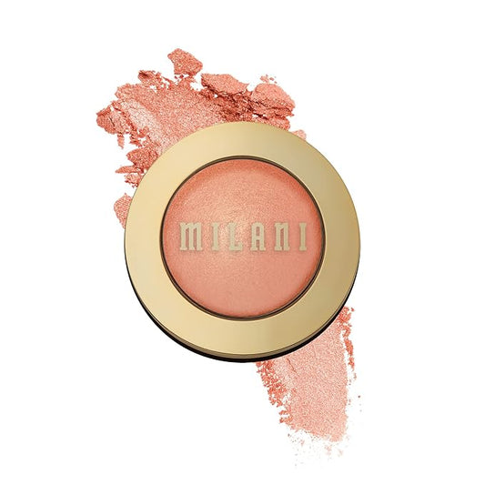 Milani Baked Blush, Powder Blush for Cheeks, Cruelty Free Makeup - Shape, Contour & Highlight Face for a Shimmery or Matte Finish -Luminoso-Velvo Beauty