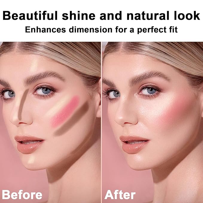 3Pcs Cream Contour Stick Makeup Kit, Shades with Highlighter Stick, Blush Stick and Bronzer Contour Stick for Sculpt the Cheeks, Long Lasting, Waterproof, Matte & Dewy Finish (LIGHT)-Velvo Beauty