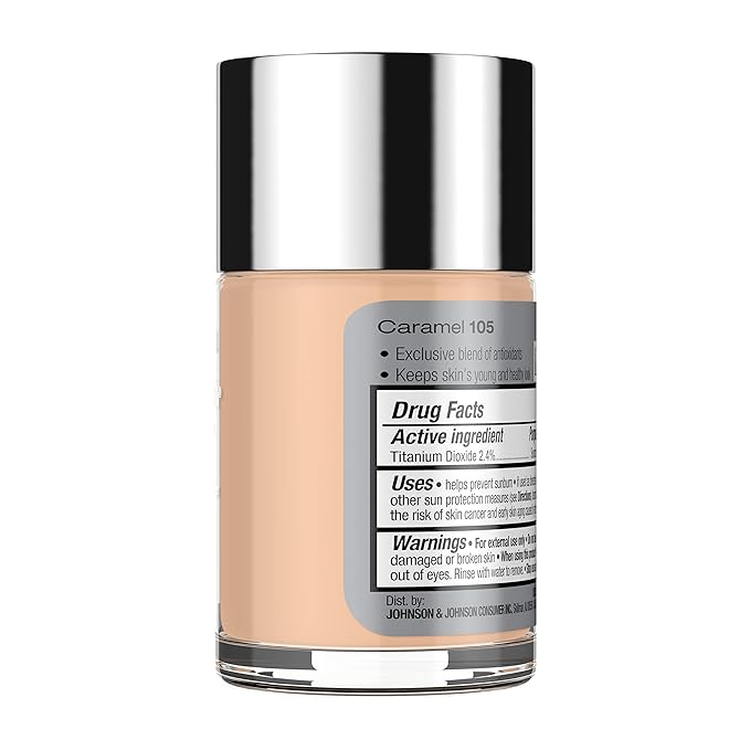 Neutrogena Healthy Skin Liquid Makeup Foundation, Broad Spectrum SPF 20 Sunscreen, Lightweight & Flawless Coverage Foundation with Antioxidant Vitamin E & Feverfew, 105 Caramel, 1 fl. oz-Velvo Beauty