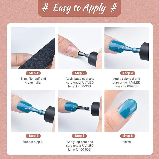 JODSONE Gel Nail Polish Kit with U V Light 32 Color Soak Off Base&Top Glitter Coat Gel Polish for DIY Manicure Lovers-Velvo Beauty