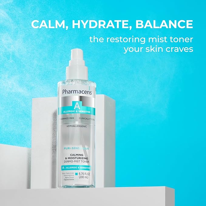 Calming Mist Toner, Soothing & Hydrating Face Mist for Sensitive & Allergy-Prone Complexion; Restores pH, Refreshes & Supports Skin’s Barrier & Microbiome Puri-SENSILIQUE, 6.76 fl oz-Velvo Beauty
