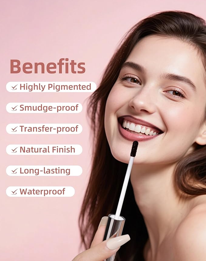 KIMUSE Peel Off Lip Stain, Long Lasting Lip Stain Peel Off with Tweezer, Waterproof Lip Liner Stain, Transfer-Proof, Highly Pigmented Color, Matte Finish-Velvo Beauty