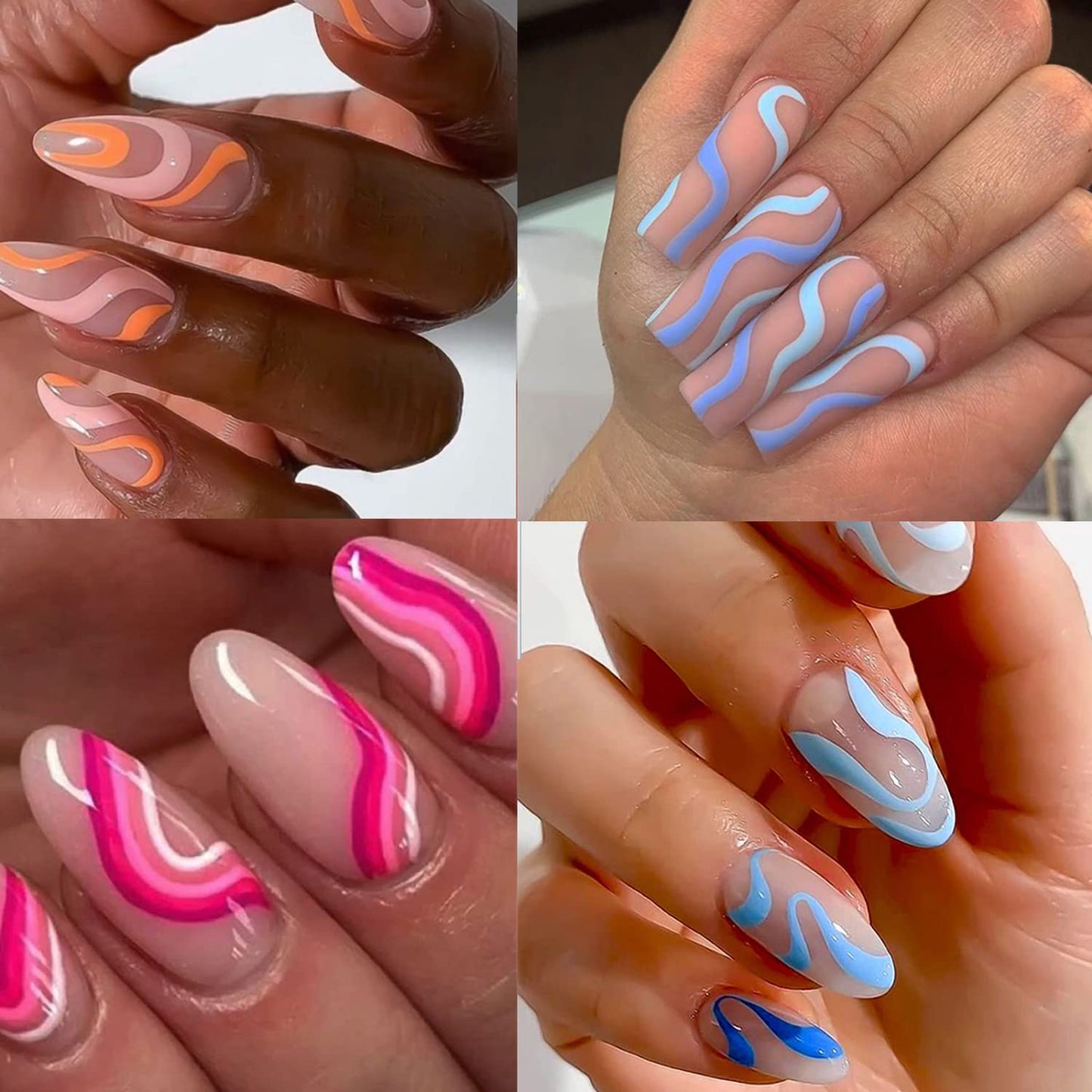 Nail Stamping Plates French Wavy Striped Tip Leaf Nail Stamp Templates Stainless Polish Gel Template Nail Design Stencil Tools （1 Pcs）-Velvo Beauty