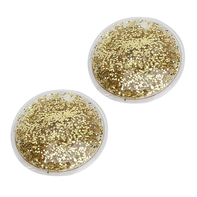 Gel Eye Pack, Hot Cold Compress Eye Gel Ice Packs Reusable Cooling Eye Cover for Dark Circles Puffiness Cold Eye Girl Women(Gold)-Velvo Beauty