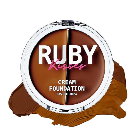 Ruby Kisses 3D Face Creator Cream Foundation & Concealer, 12 Hours Long Lasting, Medium to Full Coverage, Non-Greasy, Ideal for Makeup & Contour Palette (Level 12)-Velvo Beauty