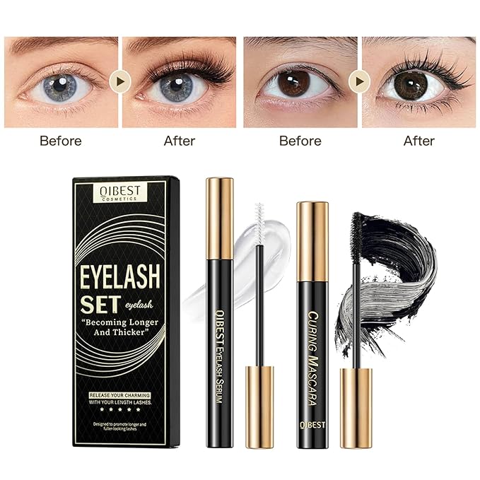 Makeup Sets.Lash serum.Mascara.Waterproof Smudgeproof Long Lasting.Gift Kit for Women Girls(2 Pcs Set)-Velvo Beauty