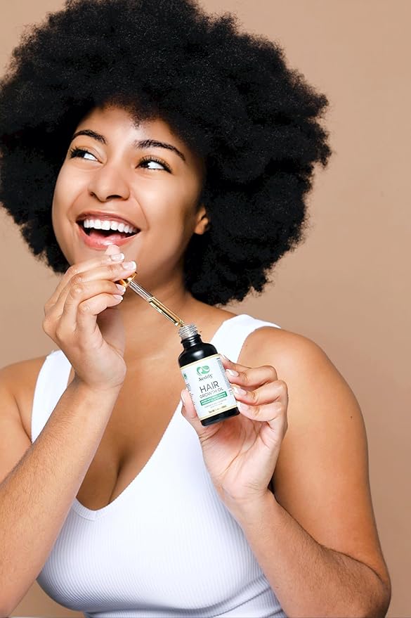 Seddy Rosemary Mint Hair Growth Oil – Caffeine, Rosemary, Castor, Biotin, Peppermint, Argan & Jojoba | Hair Growth Oil & Scalp Treatment for Thicker, Fuller, Healthier Hair -3.4 Fl. Oz-Velvo Beauty