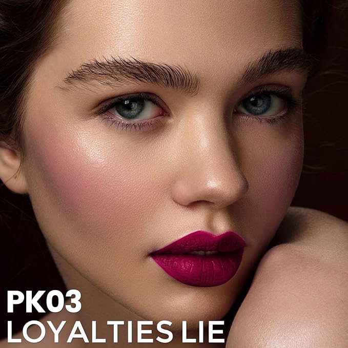 FOCALLURE Silky Cream Liquid Blush,Leaving a Matte Dewy Makeup Look,Easy to Apply and Create a Natural Flush,Long Lasting and Lightweight Cheek Blush Face Makeup,LOYALTIES LIE-Velvo Beauty