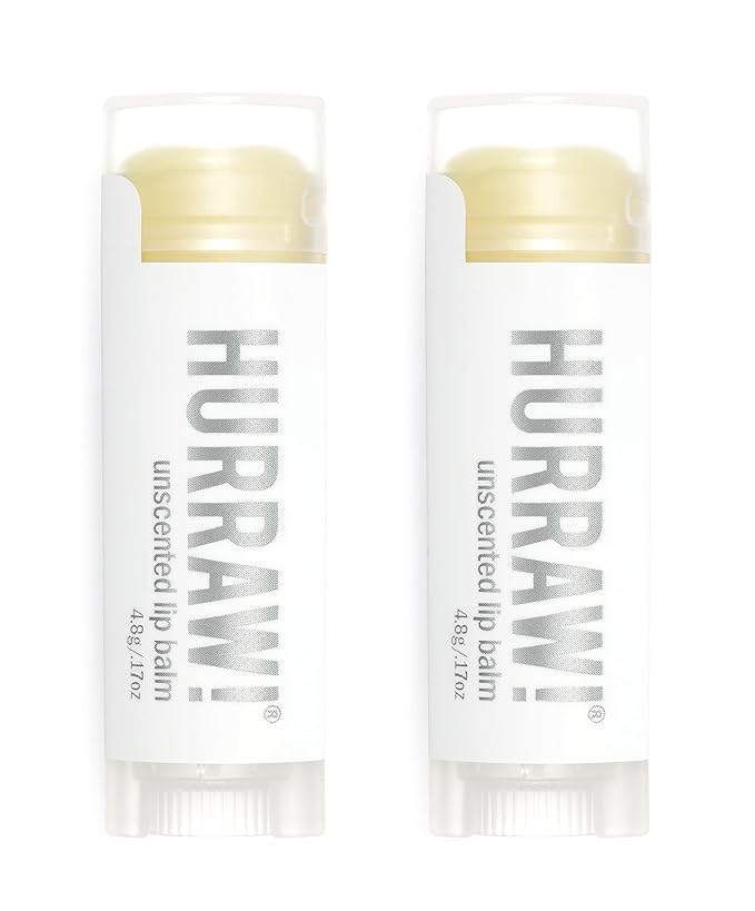 Hurraw! Unscented Lip Balm, 2 Pack: Organic, Certified Vegan, Cruelty and Gluten Free. Non-GMO, 100% Natural Ingredients. Bee, Shea, Soy and Palm Free. Made in USA-Velvo Beauty