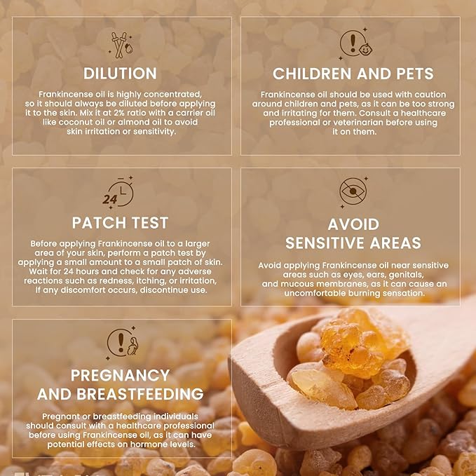 HIQILI 100ML Frankincense Essential Oil, for Massage, 100% Pure and Natural 3.38 Fl Oz-Velvo Beauty