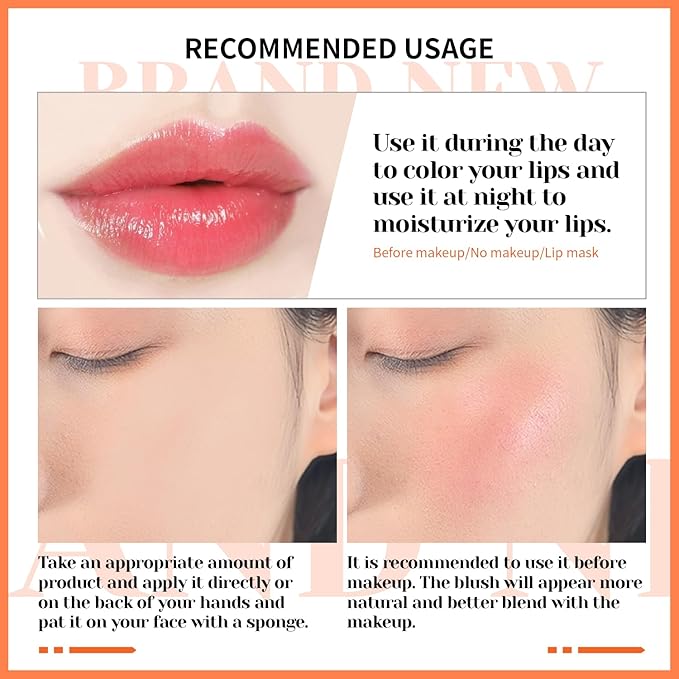 CHARMACY Magic Color Lip & Cheek Balm, PH Color Changing Blusher for Cheeks, Long Lasting Moisturizing Multi Use cream Waterproof Blush Makeup, SHINING STARS (#01)-Velvo Beauty