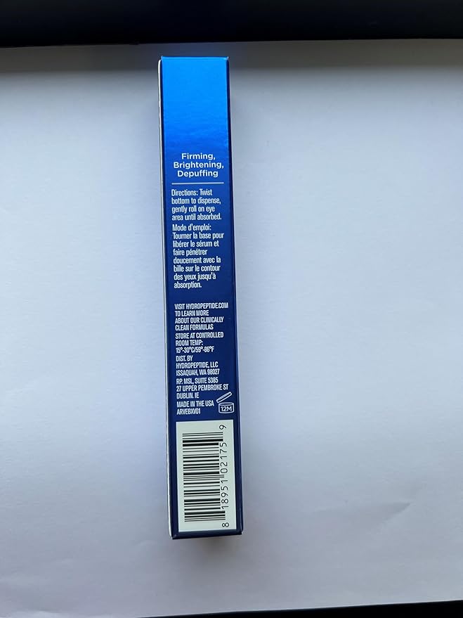 HydroPeptide Vital Eyes, Instant Awakening Serum, Cooling Rollerball, Hydrate and Brighten, 0.3 Ounce-Velvo Beauty