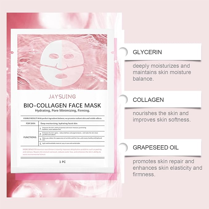 Retinol Collagen Face Mask – Korean Tightening Hydrogel Overnight Mask, Deep Moisturizing & Elasticity Boost, Long-Lasting Hydration & Brightening Skin (Deep Hydrating Mask)-Velvo Beauty