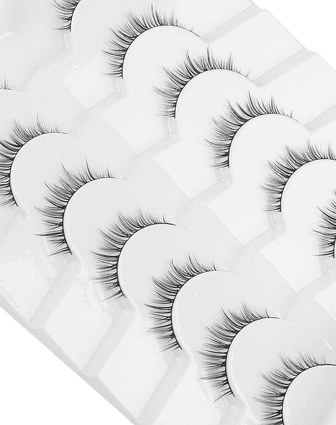 Natural Lashes Natural Eyelashes Short Eyelashes Natural Look False Eyelashes Wispy Eye Lashes Small Lashes Fake Lashes K17-Velvo Beauty