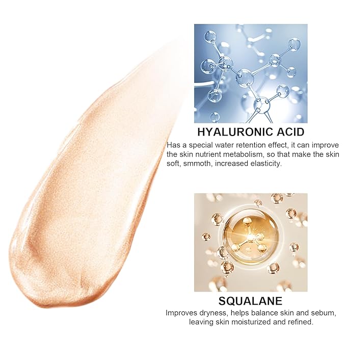 Natural Glow Liquid Filter Makeup, Longwear Face Luminizer, Complexion Booster For Any Part of the Body, Liquid Highlighter with Brush Kit, Infused Hyaluronic Acid, 1.06 fl oz (#02 FAIR/LIGHT)-Velvo Beauty