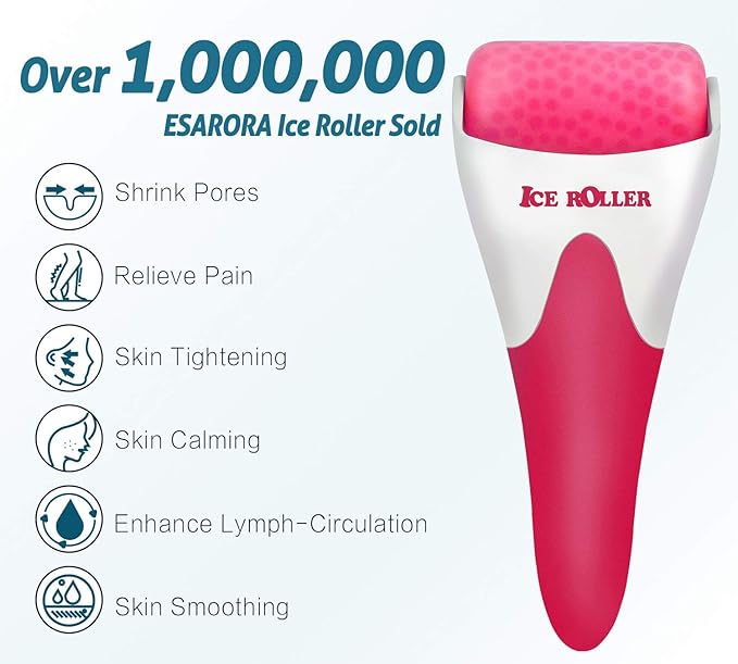 ESARORA Ice Roller for Face & Eye, Puffiness, Migraine, Pain Relief and Minor Injury, Skin Care Products-Velvo Beauty