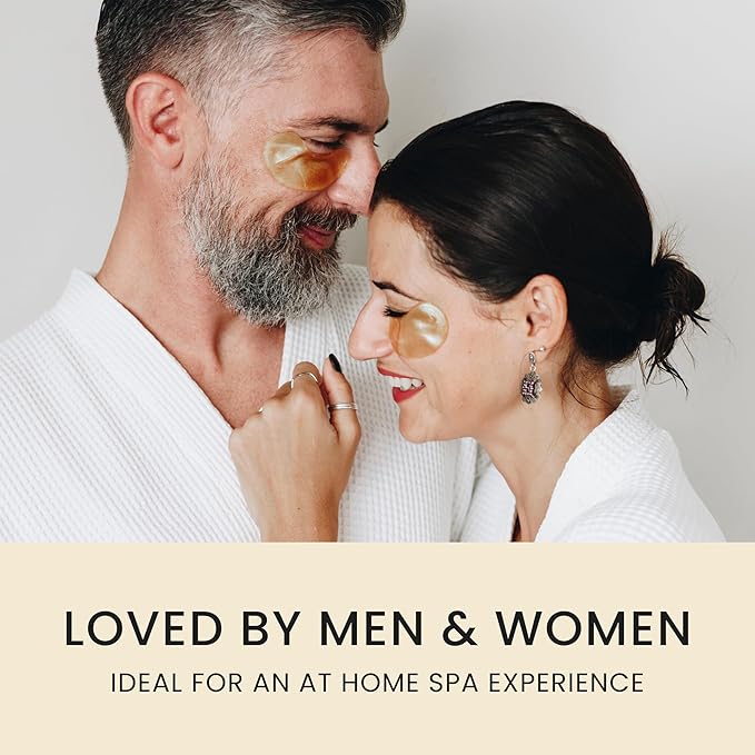 24K Gold Under Eye Patches with 6 pieces of Lip Mask, Anti-Aging Eye Mask, Under Eye Mask Dark Circles and Puffiness, Wrinkles Patches with Hydrogel, Collagen Eye Pad Elasticity Self Care 48 pairs…-Velvo Beauty