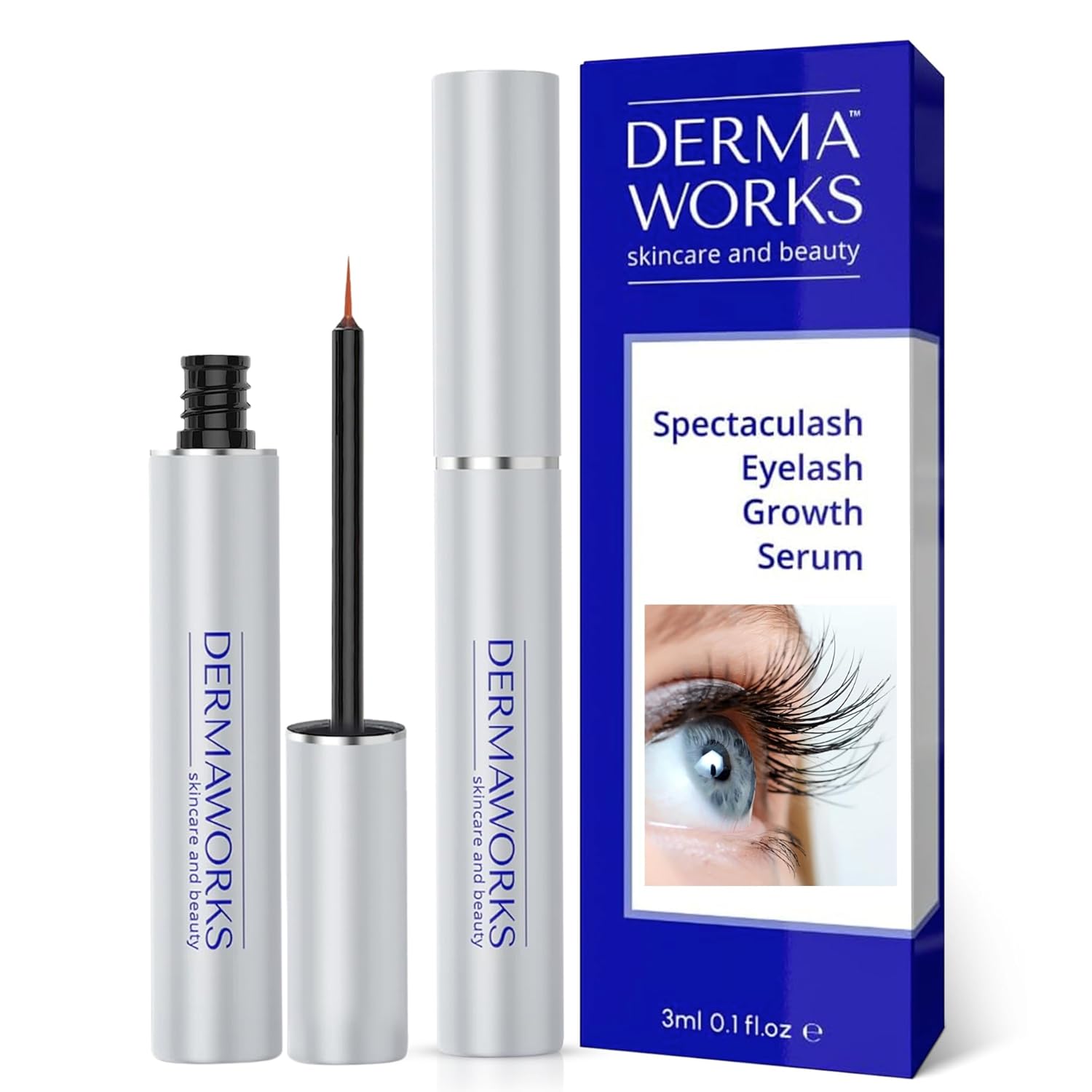 SPECTACULASH LASH SERUM for Eyelash Growth & Volume - Big Lashes Eyelash Growth Serum for Longer, Fuller, Natural Lashes - Suero Para Pestañas Crecimiento - Lash Conditioner & Boost - by DERMAWORKS-Velvo Beauty