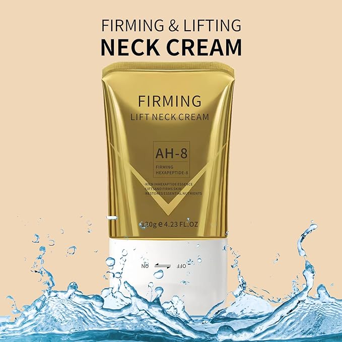 AH-8 Firming Neck Cream with Roller, Tightening & Lifting Cream for Sagging Skin, Contains Hexapeptide, Moisturizing for Face & Body Skin Tightening Cream-Velvo Beauty