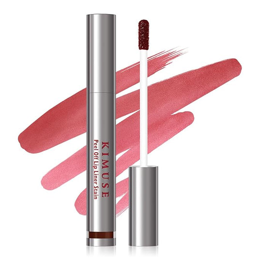 KIMUSE Peel Off Lip Liner Stain, Long Lasting Lip Tint Stain Peel Off, Waterproof, Transfer-Proof, Highly Pigmented Color Peel Off Lip Stain Liner, Matte Finish-Velvo Beauty